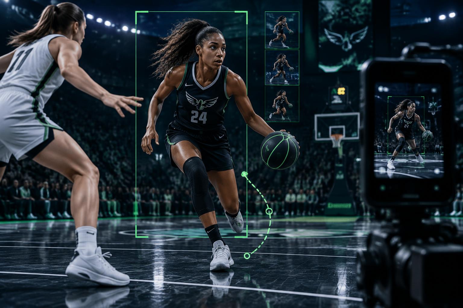 Cognitive Vision measuring a basketball athlete's prominence and movement